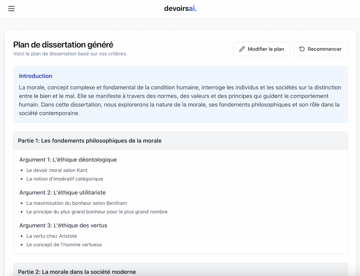 Dissertation par IA